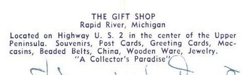 The Gift Shop (Gift Shoppe) - 1953 Postcard (newer photo)